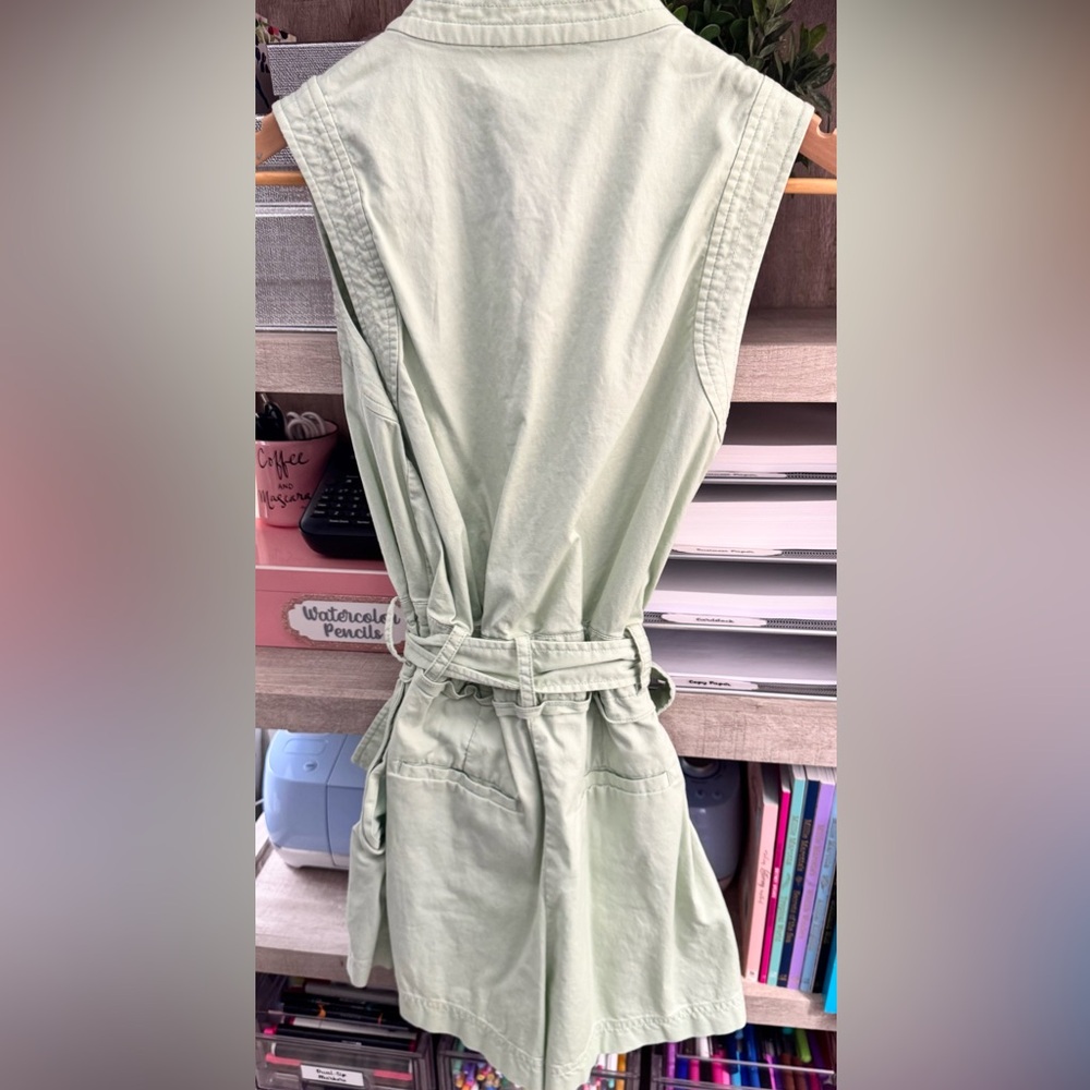 Derek Lam Collective Mahina Utility Romper, Light Green Size 40 (US 4) - Picture 7 of 12